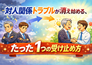 対人関係トラブルが消え始める、たった１つの受け止め方