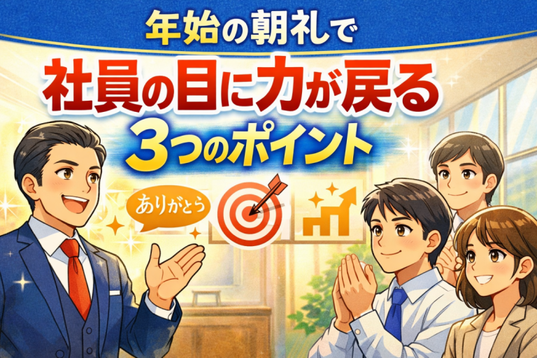 年始の朝礼で、社員の目に力が戻る３つのポイント