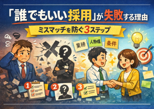「誰でもいい採用」が失敗する理由｜ミスマッチを防ぐ３ステップ